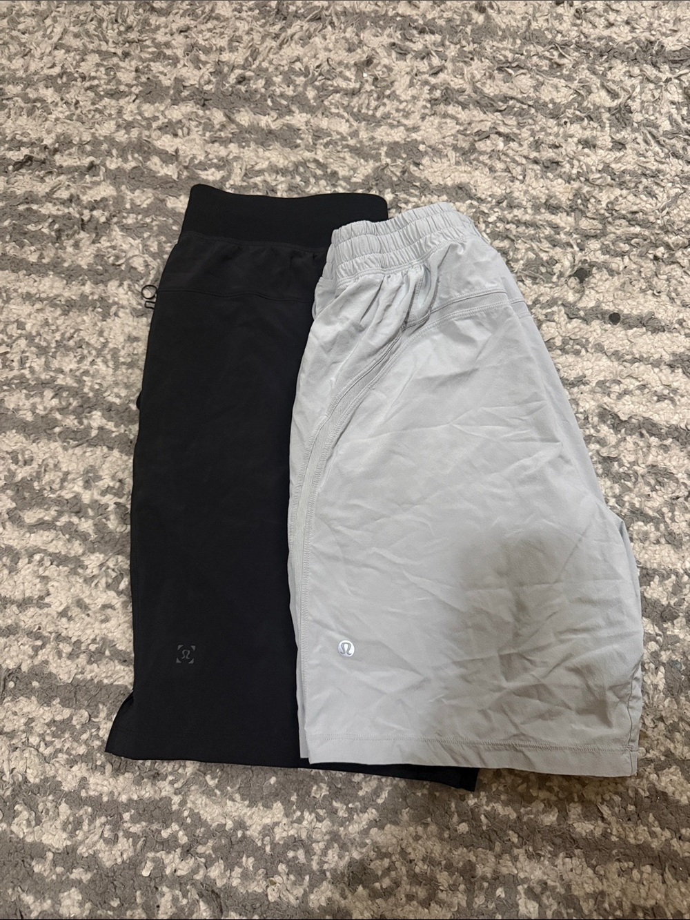 lululemon athletica Black and Light Gray Men's Shorts